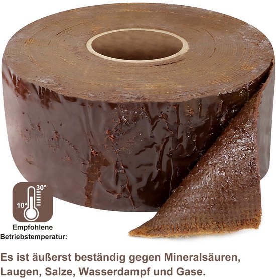 petrolatum, corrosiebeschermband, petrolatum, plakband, anti-corrosief plakband, 10 cm x 10 m, voor aardingsverbinders, diepe stalen buis, aardingsband — afbeelding 3
