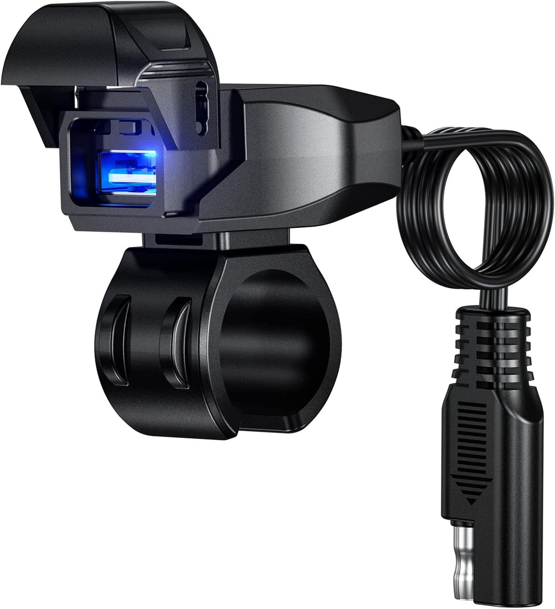 Motorcycle USB Charger SAE - Waterproof DC 9V-24V - LED Display - Snelle oplading voor je telefoon - ShopVlot