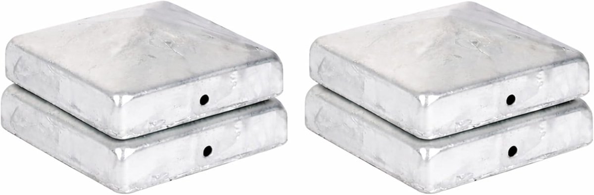 Pfostenkapp Pyramid 71 x 71 mm - Staal Verzinkt - Weerbestendig - Beschermt houten palen - ShopVlot