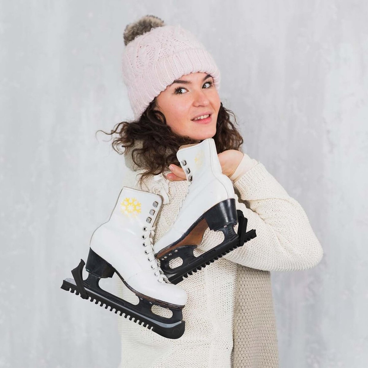 Schaatsbeschermers voor kinderen - Verstelbaar - Zwart - Optimale bescherming voor schaatsen - ShopVlot