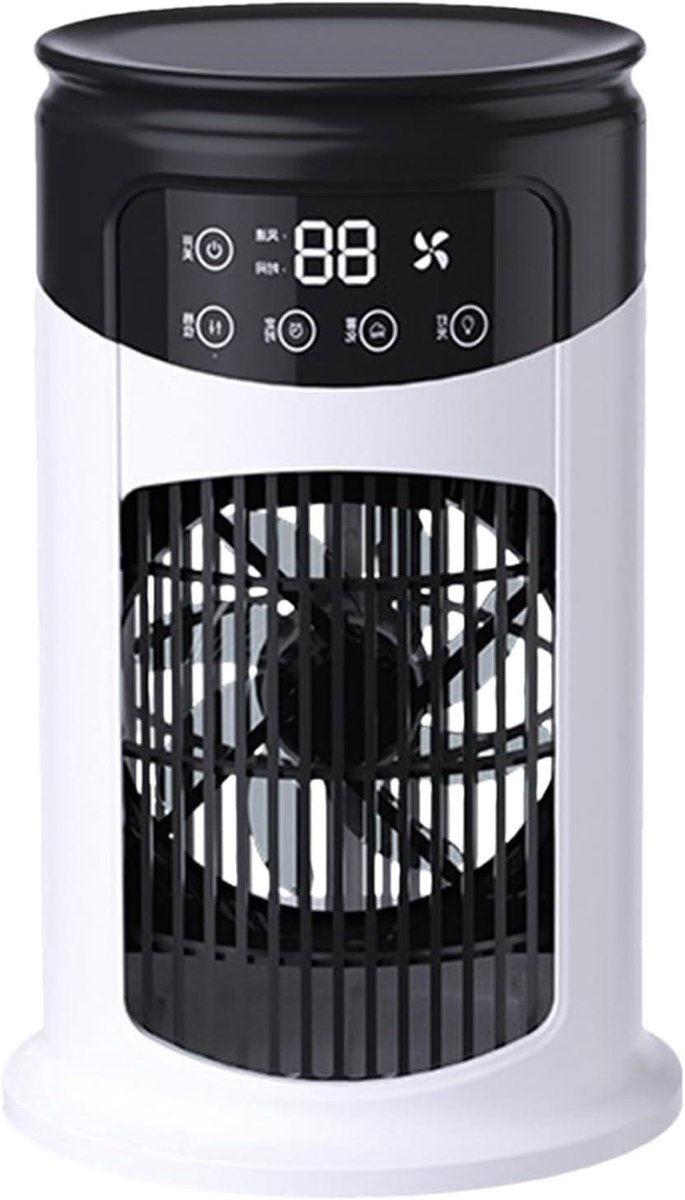 Luchtkoeler Ventilator - Draagbare Airco - Persoonlijke Verkoeling - Stille Werking - 12 x 12 x 12 cm - Wit