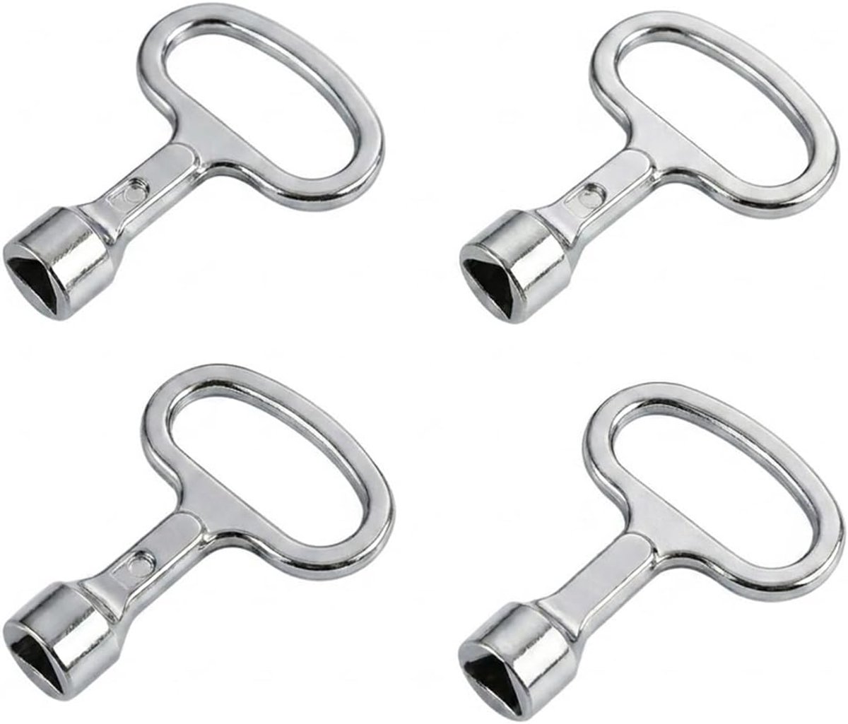 driehoekige sleutels 4 stuks - zinklegering - robuust en slijtvast - voor liftbediening en technische installaties - ShopVlot