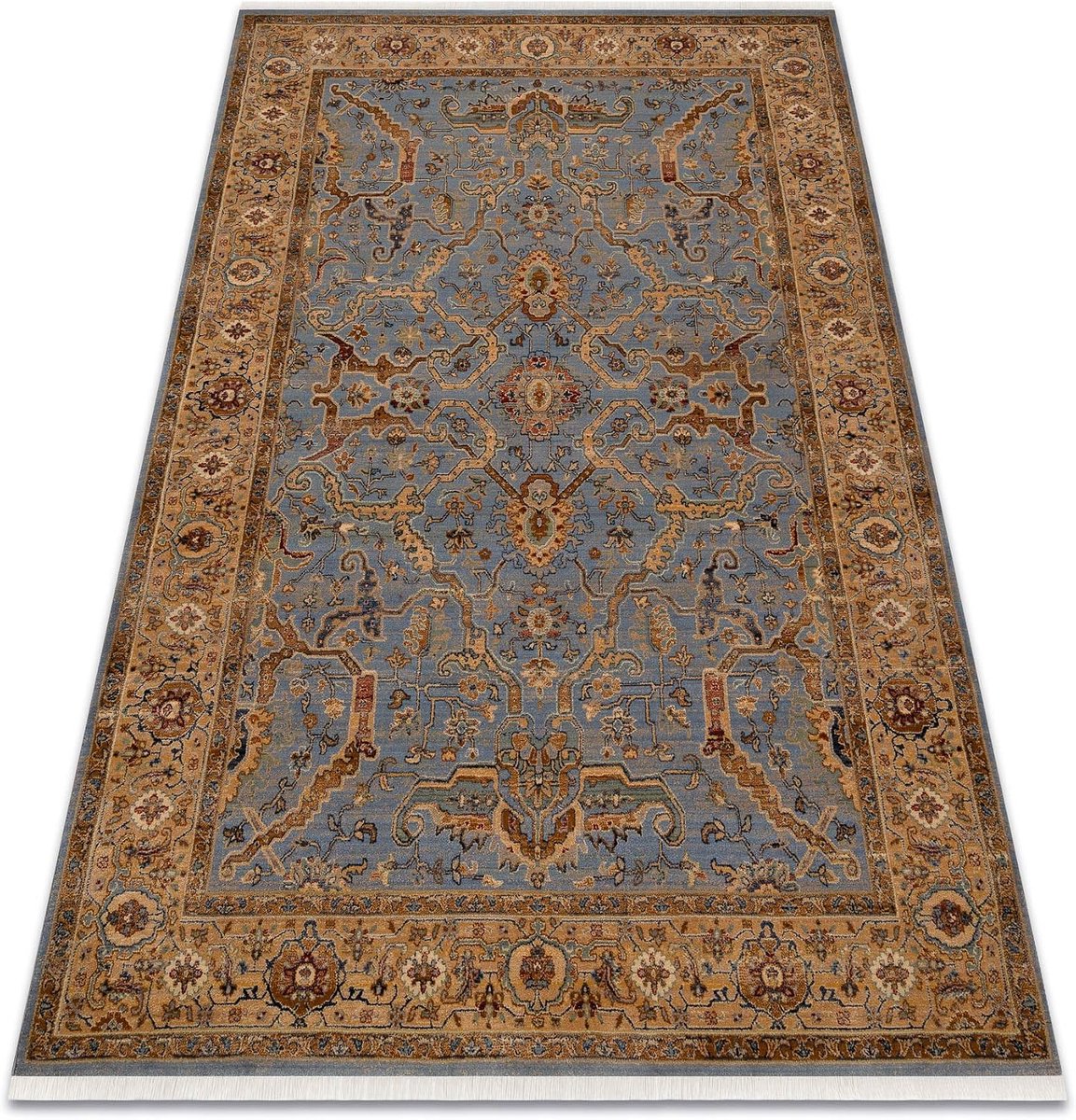 KESHAN voor woonkamer slaapkamer beige/blauw 160x230 cm
