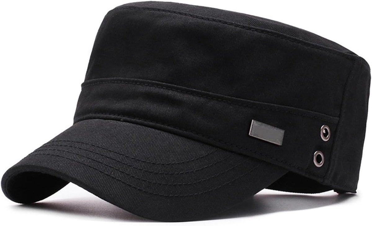 Pet voor heren, legerpet, caddy hoed, uniseks, vintage, militaire pet, verstelbaar, katoen, baseballpet, veldmuts