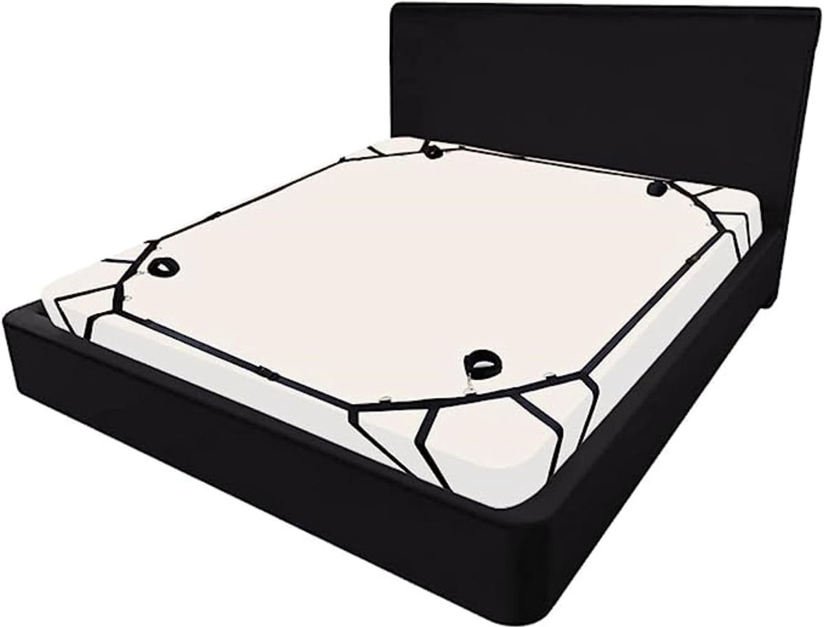spanriem voor yoga, trainingsriem voor fitness, nylon, zwart