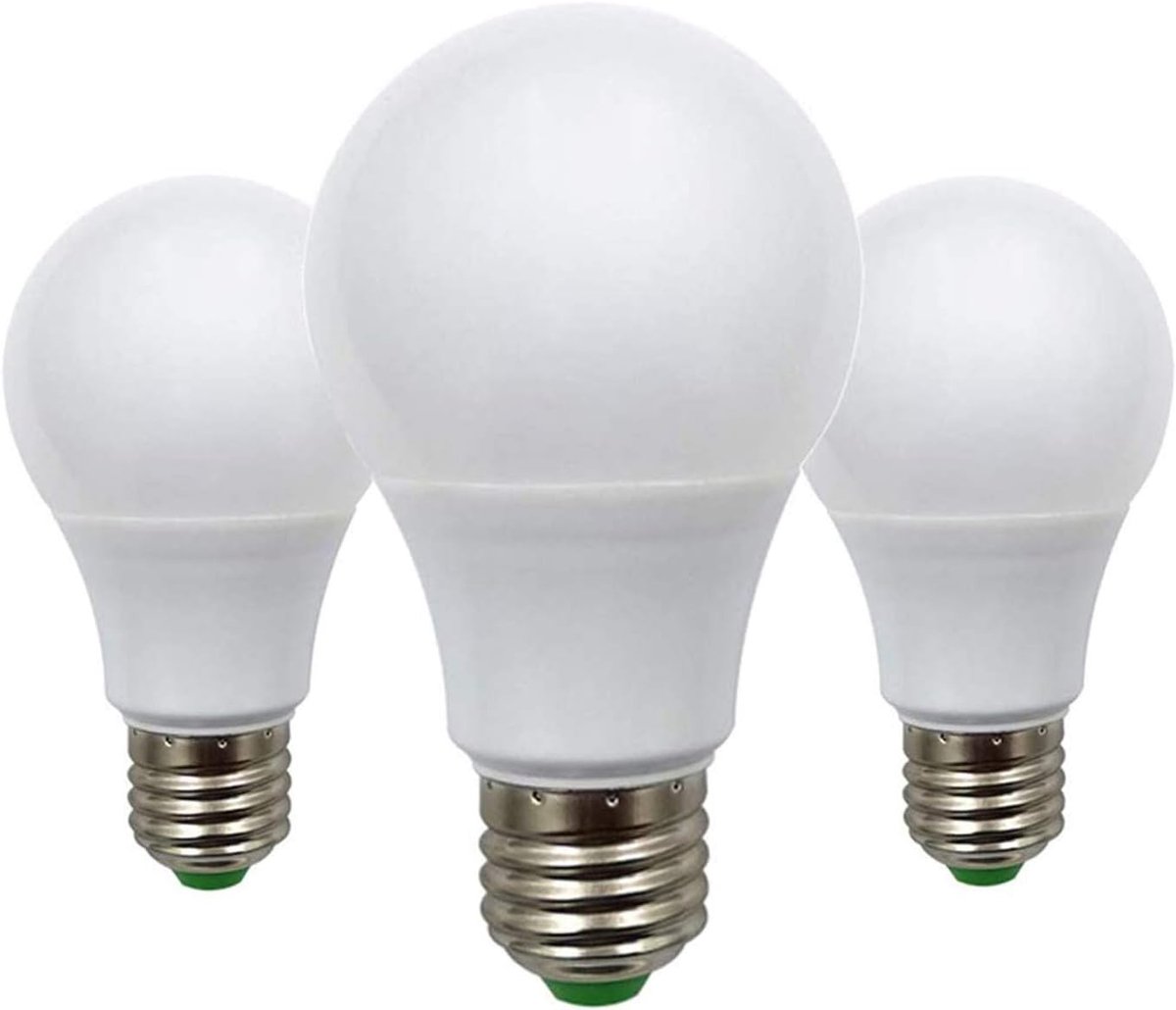 Led-lamp 12V AC/DC 5W (A60 50W Halogeenlampen) Laagspanning Edison Schroef in Lampen Warm Wit voor Off Grid Solar verlichting RV Boot Interieurverlichting, Set van 3
