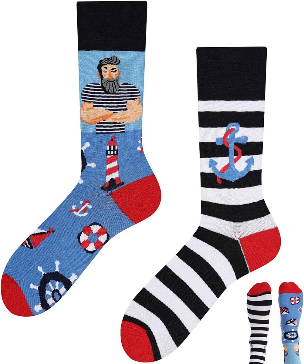Sokken voor vrouwen en mannen, grappige sokken met patroon, katoen, grappig en veelkleurig. Cadeau sokken.
