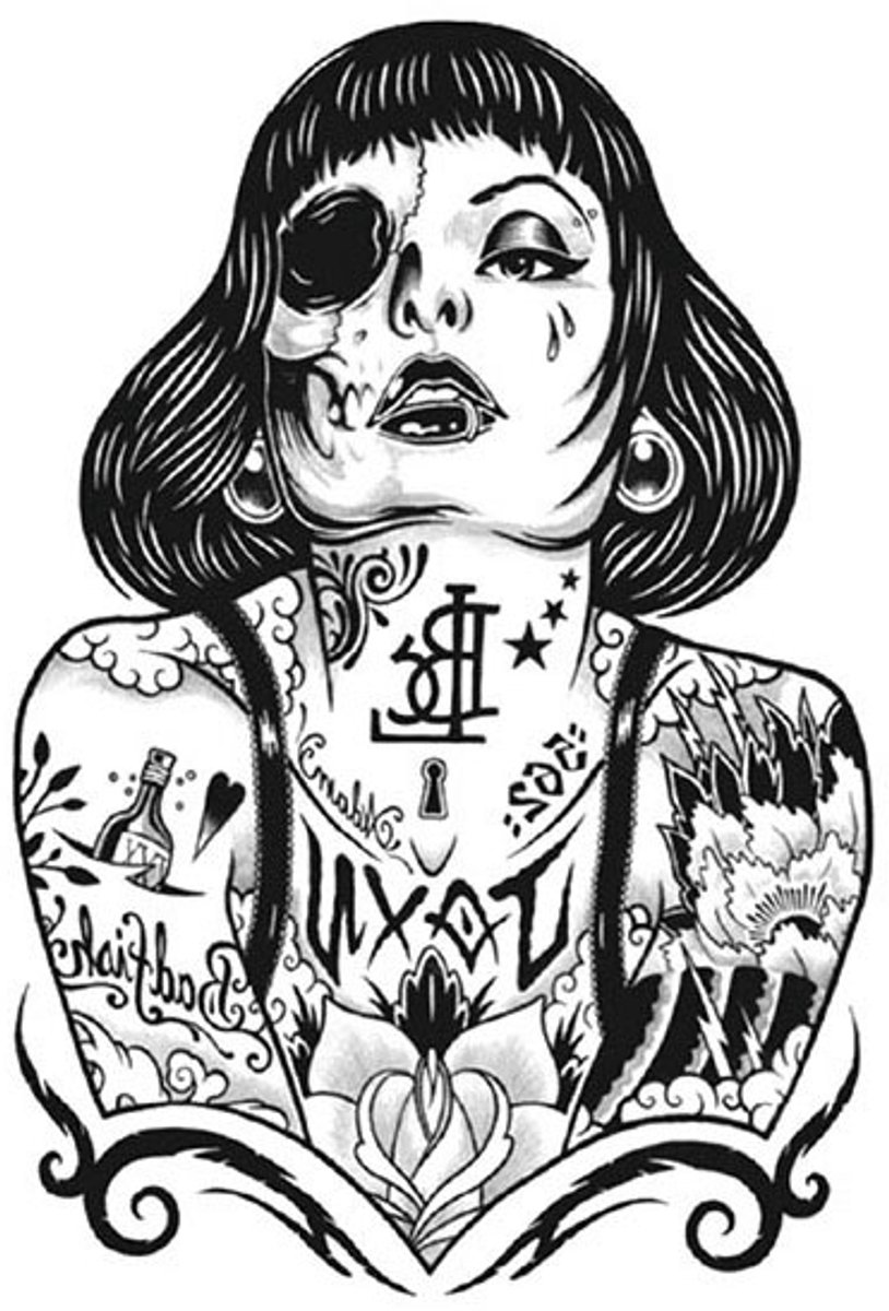 Tijdelijke tattoo gezicht stoer 3 dagen
