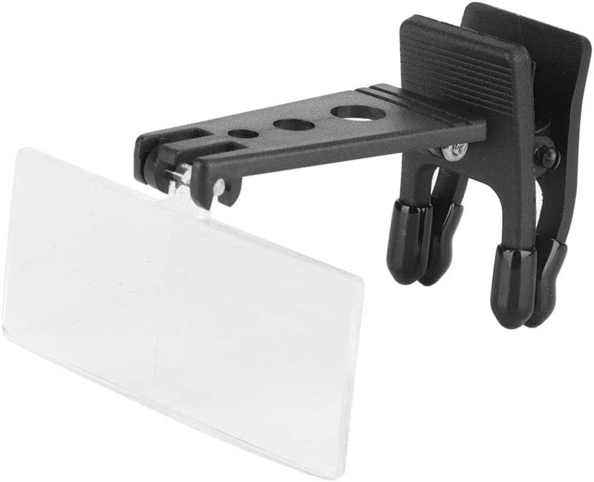 Brillenvergrootglas, 1,5 x 2,5 x 3,5 x vergrotingsetui clip-on brilvergrootglas voor vliegenmontage lezen knutselen knutselen