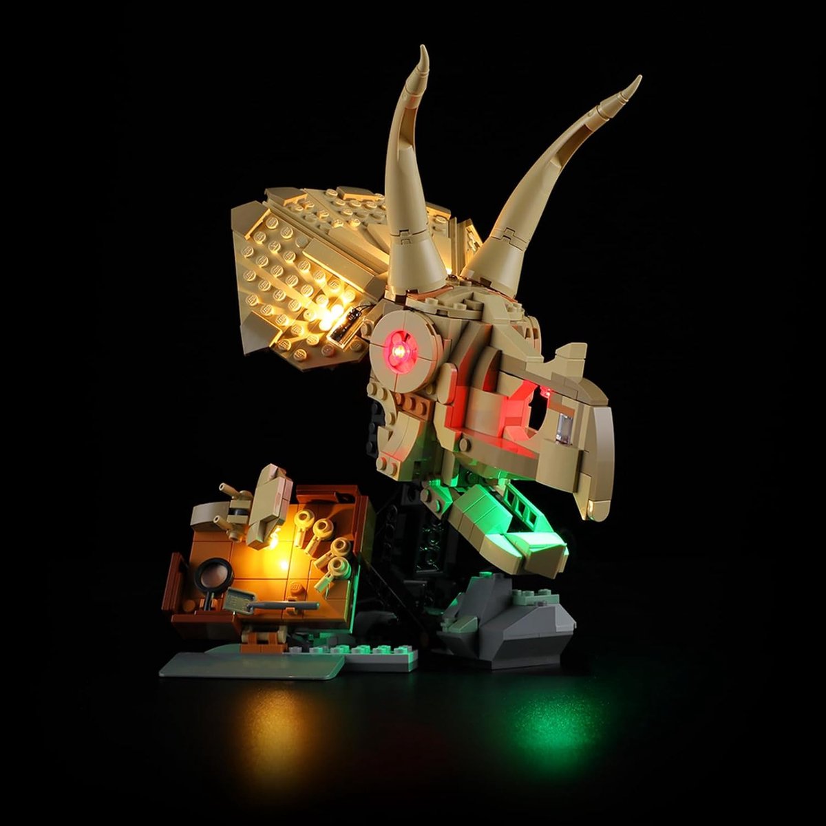 LED Licht voor Lego-76969 Jurassic World Dinosaurus Fossielen: De Schedel van de Triceratops Bouwstenen Model (Lego Set Niet inbegrepen)