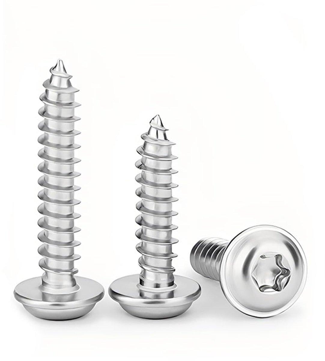 20 stuks houtschroeven, Torx - M5 x 12 mm roestvrij staal A2 V2A zelftappende schroeven, schroefdraadschroeven, plaatschroeven met schijf lenskopschroeven
