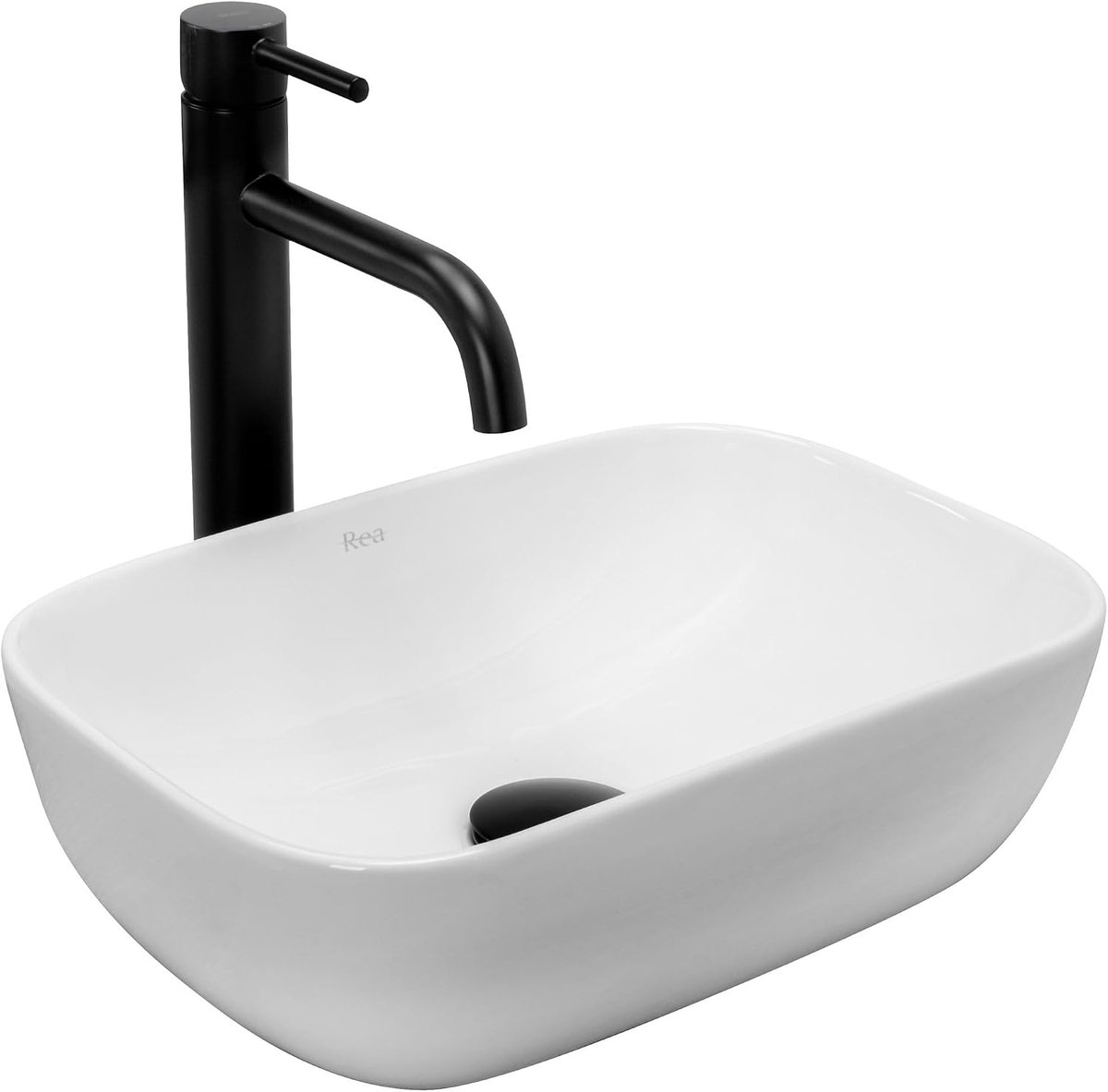 Wastafel Belinda Mini wit Keramische wastafel 37x25,5 cm