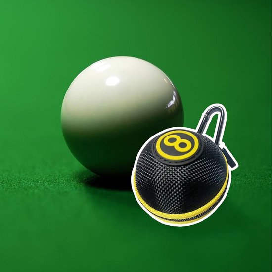 Biljart Bal Houder - Opbergtas Poolbal - Biljart Benodigdheden Opbergen - Hard Beschermend Etui - 7 x 6 cm - Zwart — afbeelding 3