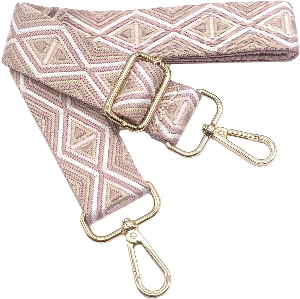 012 Verstelbare schouderriem voor tassen, meerkleurig, tasriemen voor verschoningstas, brede draagriem met karabijnhaak goud, 80-130 cm draagriem, tas voor dames, schouderriem, handtas, 3,8 cm, 012