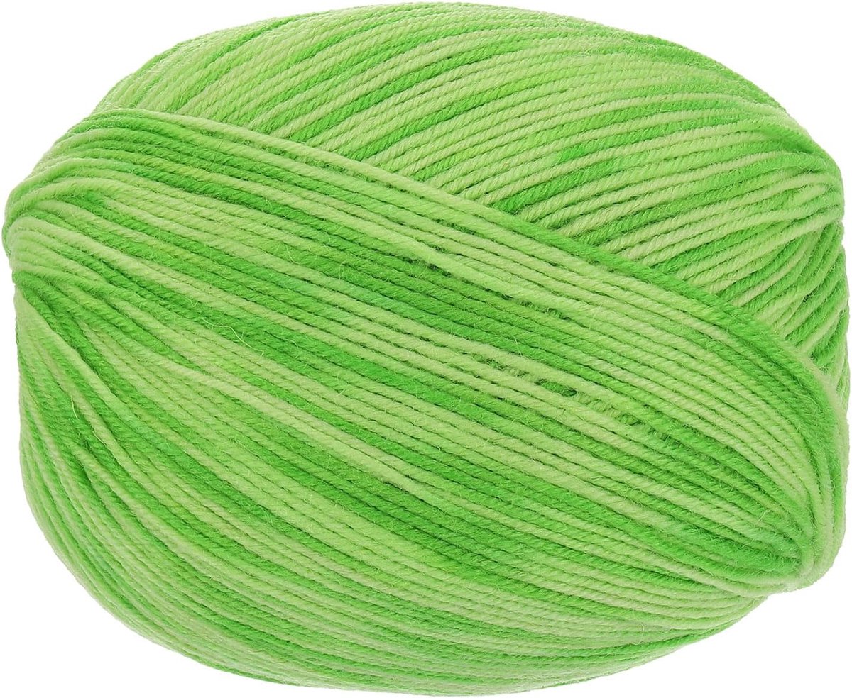 100% pure wol, 4 lagen luxe en zachte Cardata, handverf voor breien en haken, 100 gram, 106 yards (kleurverloop groen, 1 bol)
