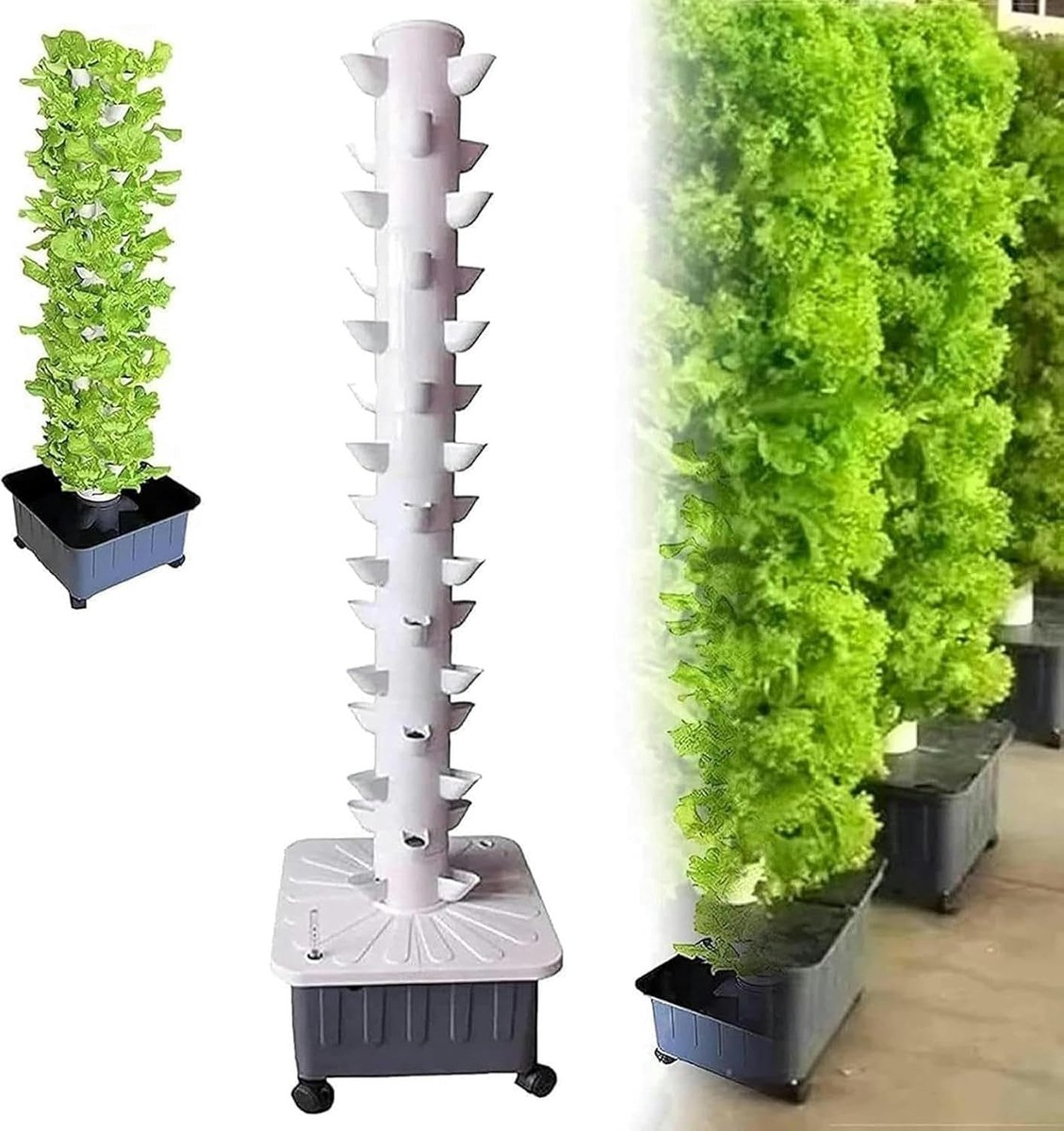 Hydroponische Cultuur Kits 45 Hydroponische Cultuur Van Verticale Cultivatietoren, Kruiden Hydroponische Plantenapparatuur ~/