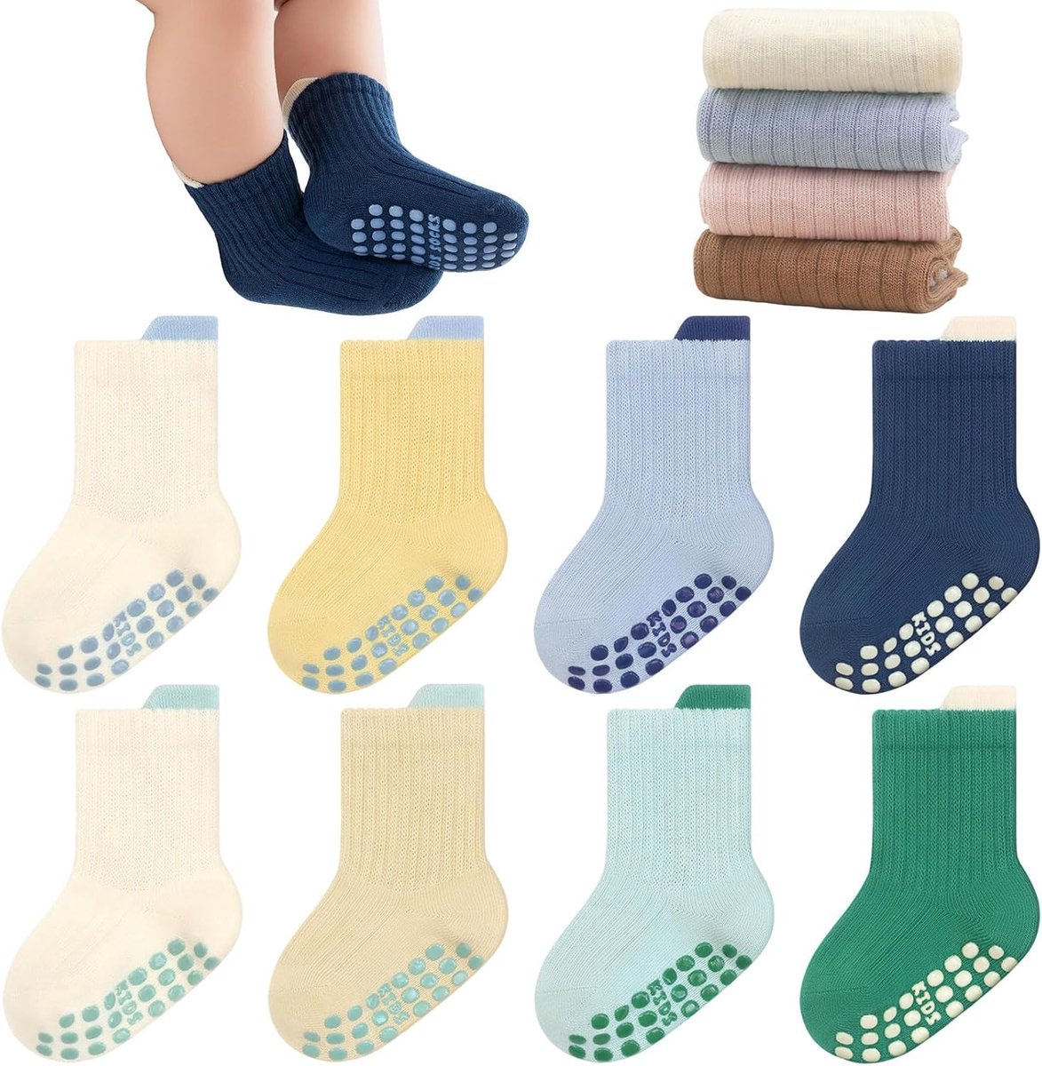Sokken voor kinderen Katoenen babysokken Effen kleuren Jongens Meisjes