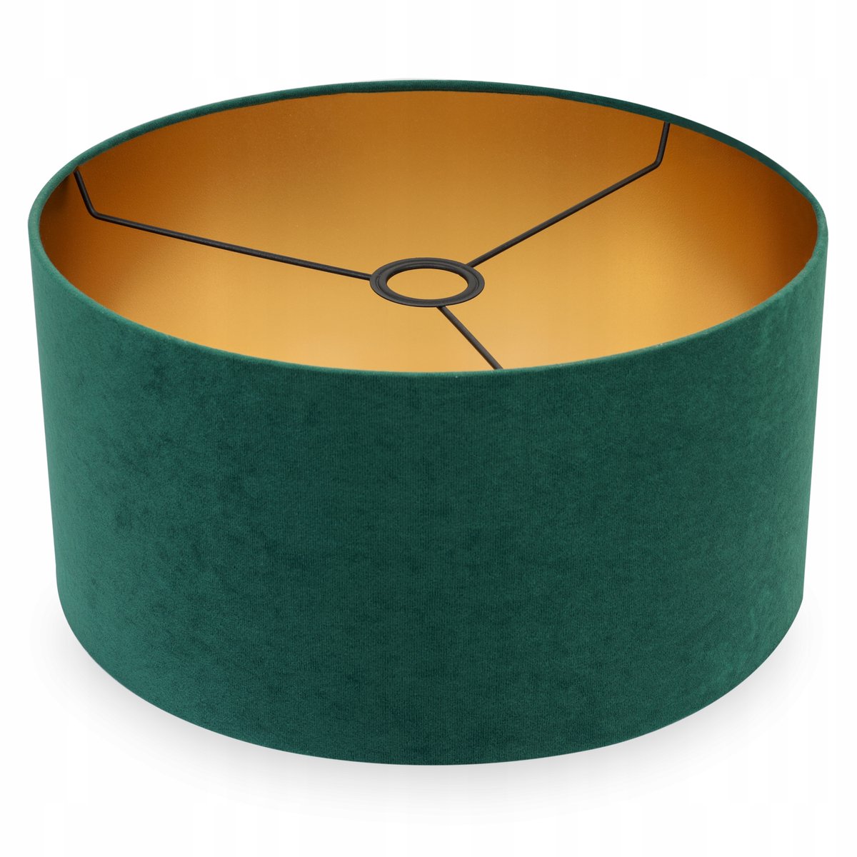 Merkloos Goud Fluweel Lampenkap Cilinder 35 cm