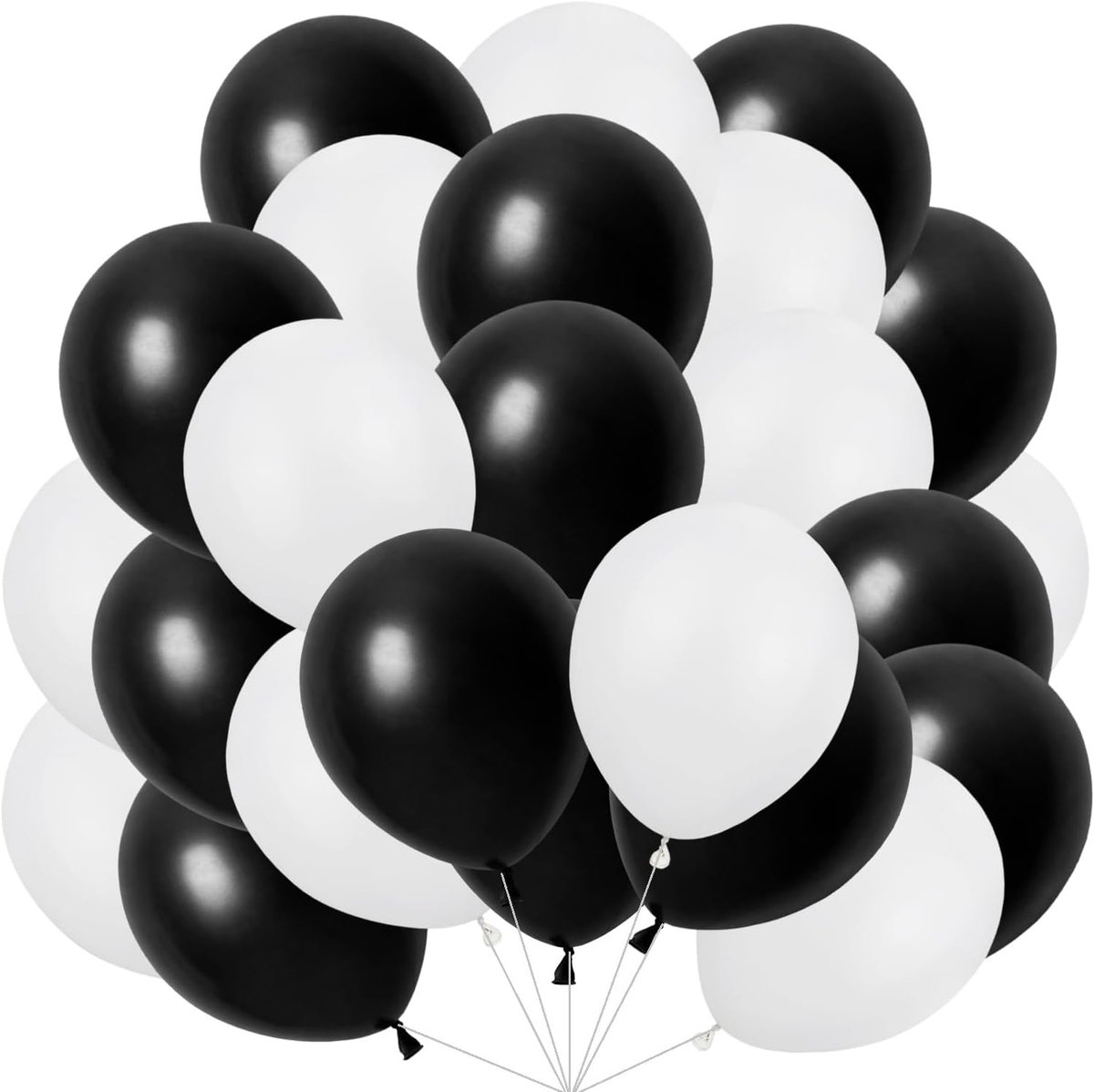 Ballonnen 12 Inch - Zwart en Goud - 60 Stuks - Feestdecoratie voor Verjaardag - ShopVlot