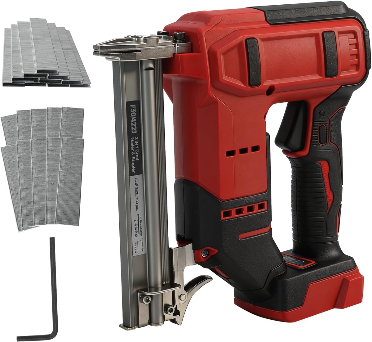 Draadloze Brad Nailer - 2-in-1 Accu Nagel- en Hechtpistool - Inclusief 1000 Nagels en 1000 Hechtmiddelen - ShopVlot