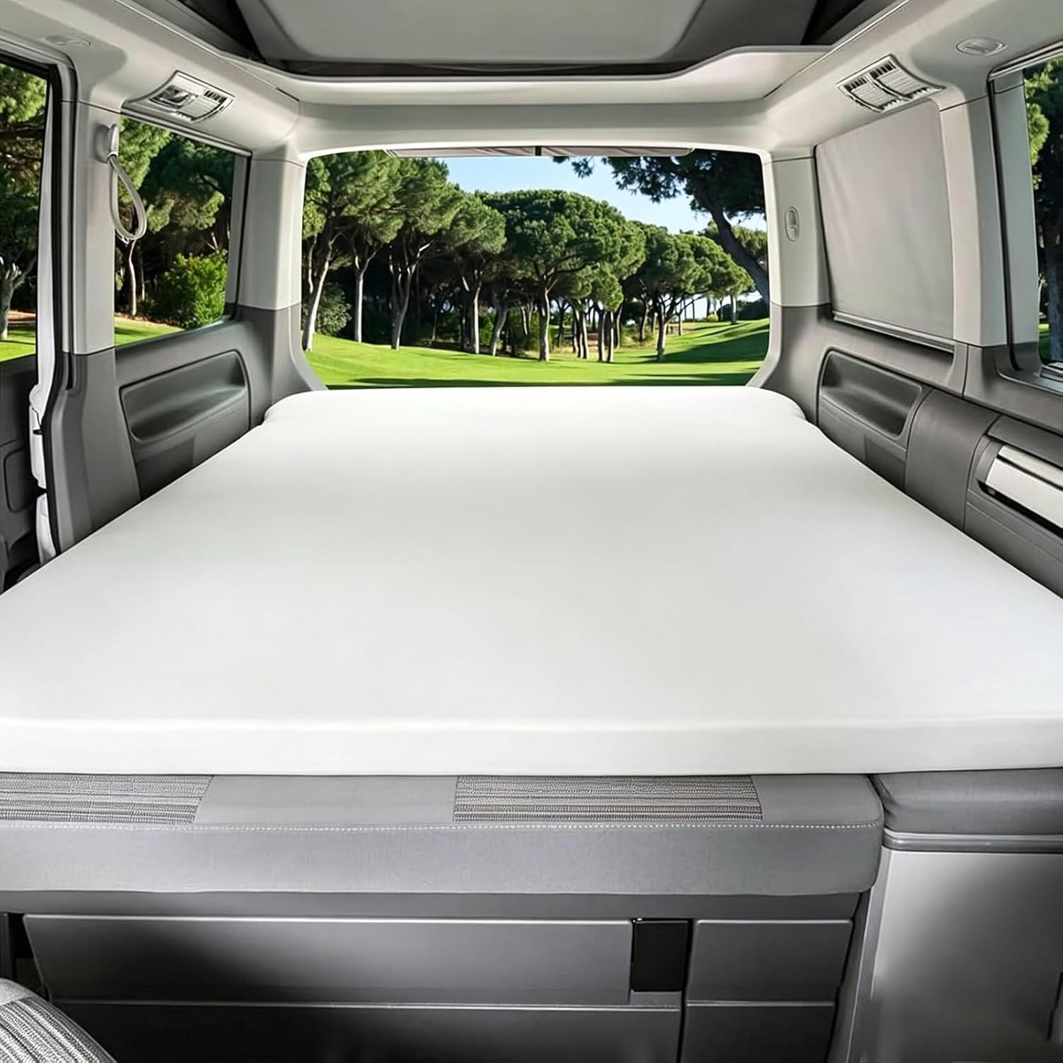 Hoeslaken voor camper VW T5, T6, T6.1, T7 - Perfecte pasvorm - Vervangende beschermhoes - Voor vouwbed gebruik - ShopVlot