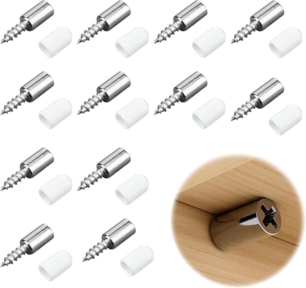Planksteunen set van 12 - 7,5 mm - met antislipbedekking - geïntegreerde klem voor stabiele planken - ShopVlot
