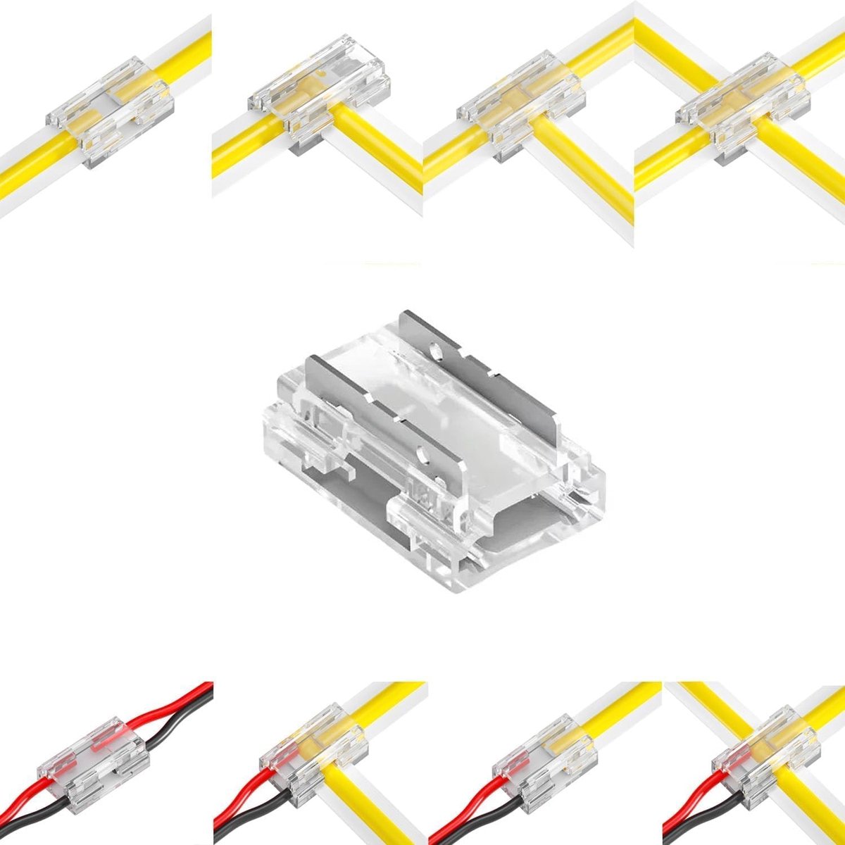 LED strip connector 8mm - 25pcs 2 pin koppelingen - gapless soldeervrij - eenvoudig te installeren - ShopVlot