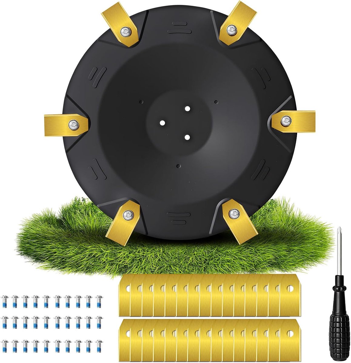 Messschijf + 30 messen - compatibel met ECOVACS Goat O500, O800 - hoogwaardige vervanging - optimale maaiprestaties - ShopVlot