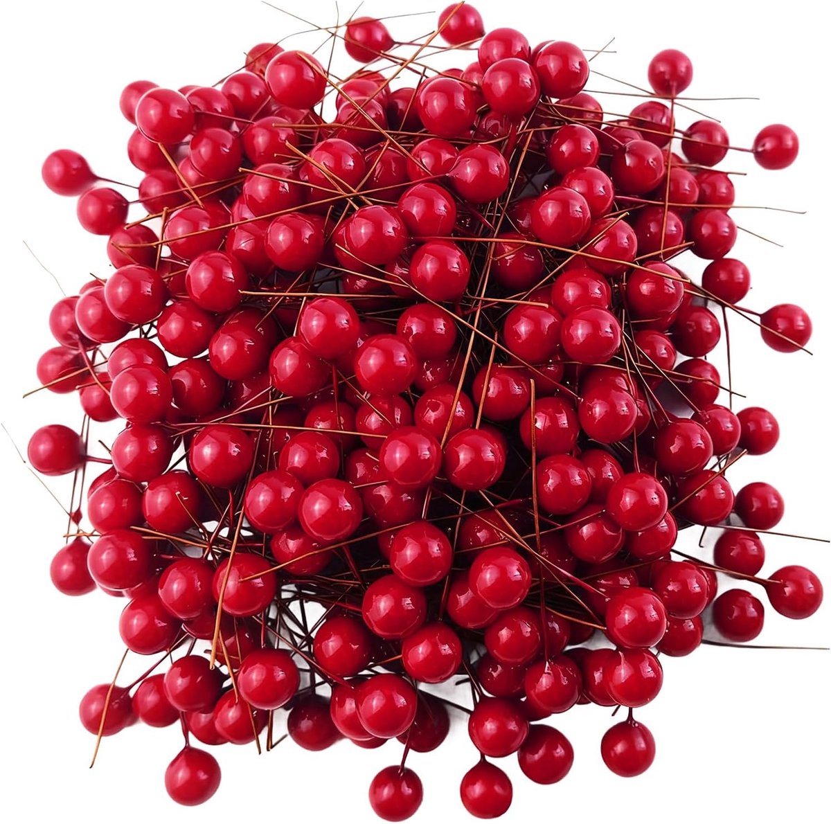 Kerstbessen 450 Pcs - 10mm Kunstmatige Rode Bessen - Perfect voor Kerstdecoraties - Ideaal voor Wreaths en Garlands - m-winkel