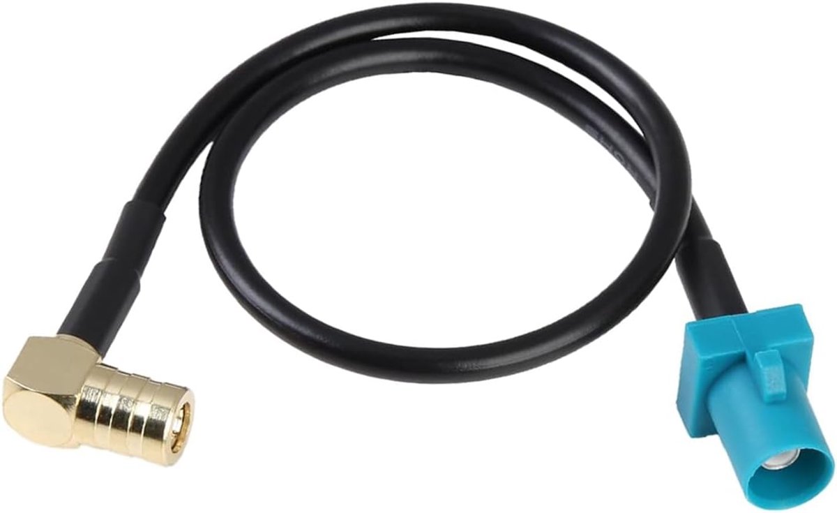 Fakra naar SMB antenne kabel 185 mm - RG174 coaxkabel - recht hoek connector - stabiele signaaloverdracht - m-winkel