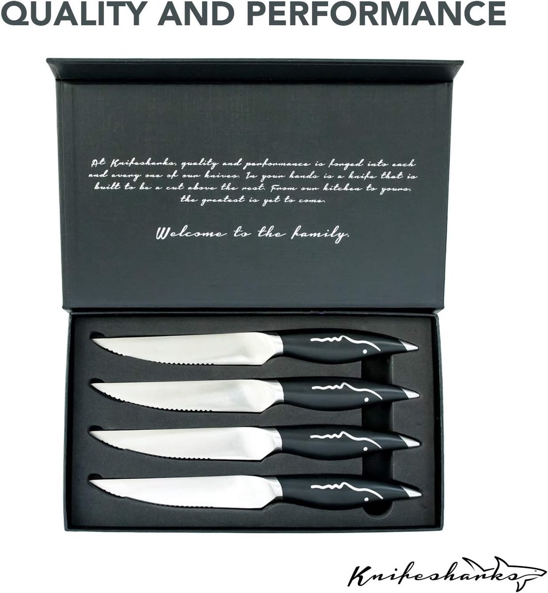Steakmessen Set 4 Stuks - Gesmeed Japanse Staal - Razor Sharp - Perfect voor Steaks - ShopVlot