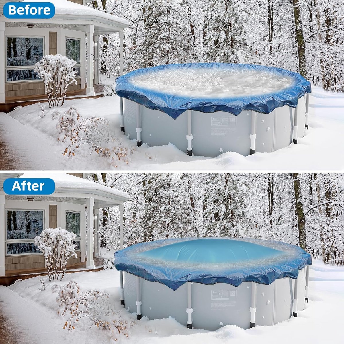 Winter Poolkussen 120 x 120 cm - Luchtkussen - Voorkomt ijsdruk - Eenvoudig in gebruik - ShopVlot