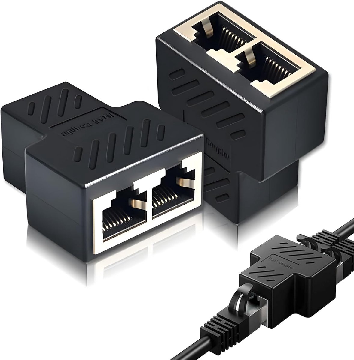 RJ45 splitter 1 naar 2 - Ethernet kabel verdeler - Compacte LAN adapter - Ideaal voor netwerkaansluitingen - ShopVlot