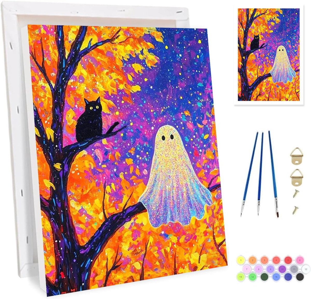 Schilderen op nummer set - ingelijste zonnebloemen - acrylverf kit - creatief ontspannend hobbyproject - ShopVlot