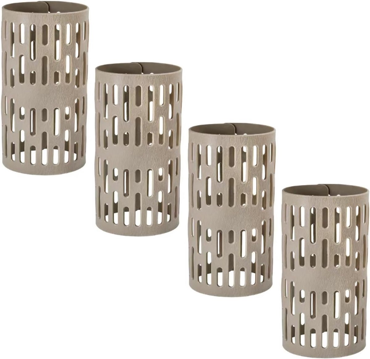 Set van 4 boombeschermkappen - grijze kunststof - herbruikbaar - bescherming tegen zon en regen - ShopVlot