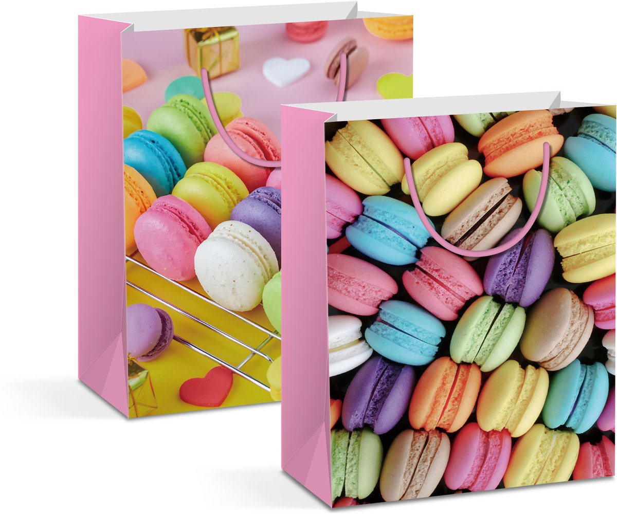 Cadeauzakje - papier - 265 x 127 x 330 mm - 2 soorten / verpakking 12 Stuks [58310]