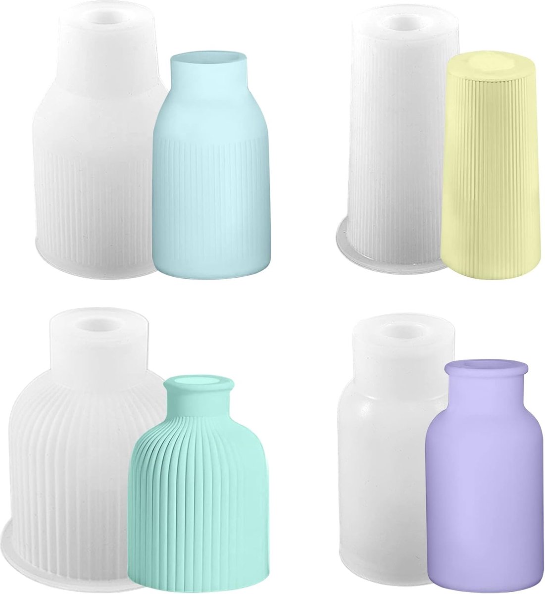 Siliconen Mallen voor Vazen - 4 Stuks - Handgemaakt - Perfect voor DIY Projecten - ShopVlot