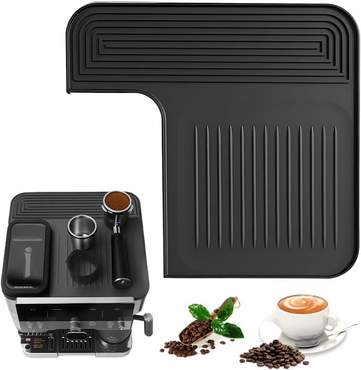 Siliconen mat voor koffiezetapparaat - op maat voor Ninja Luxe Café ES601EU - antislip oppervlak - beschermt werkblad - ShopVlot