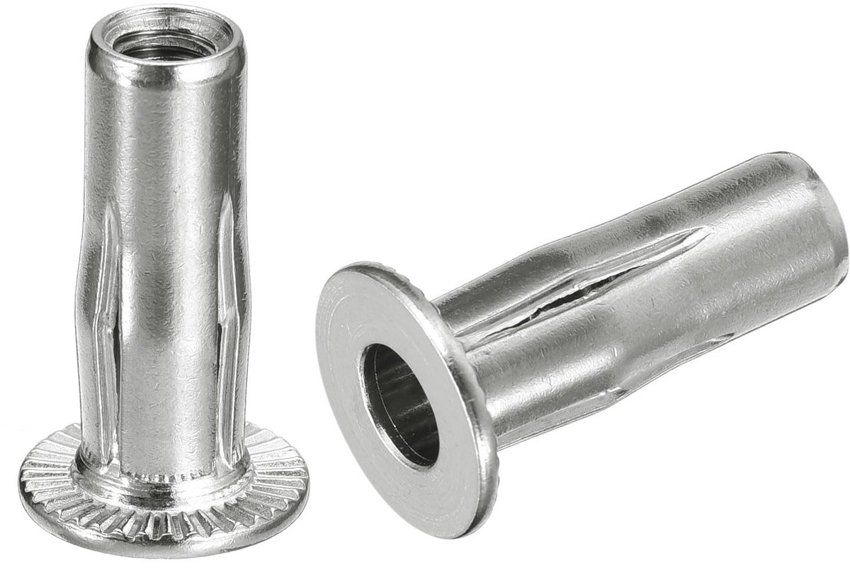 Klinkmoeren M6 - roestvrij staal 304 Plus - platte kop - ideaal voor industriële bouw - ShopVlot