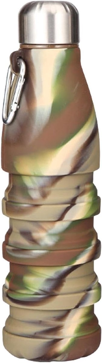 Flexibele Waterfles - Opvouwbare Fles - Sport Hydratatie - Volledig Lekvrij - 550 ml - Camouflage