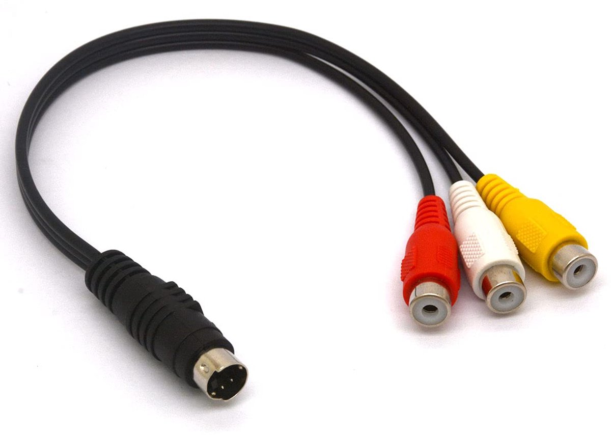 S-Video naar RCA Kabel 30cm - 4 Pin S-Video naar 3 RCA Female - Video Adapter voor TV en PC - ShopVlot