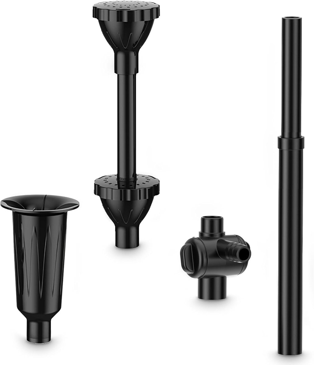 Fonteinsproeierset - 4 sproeivormen - instelbare waterstroom - voor dompelpompen vanaf 2200 l/u - ShopVlot