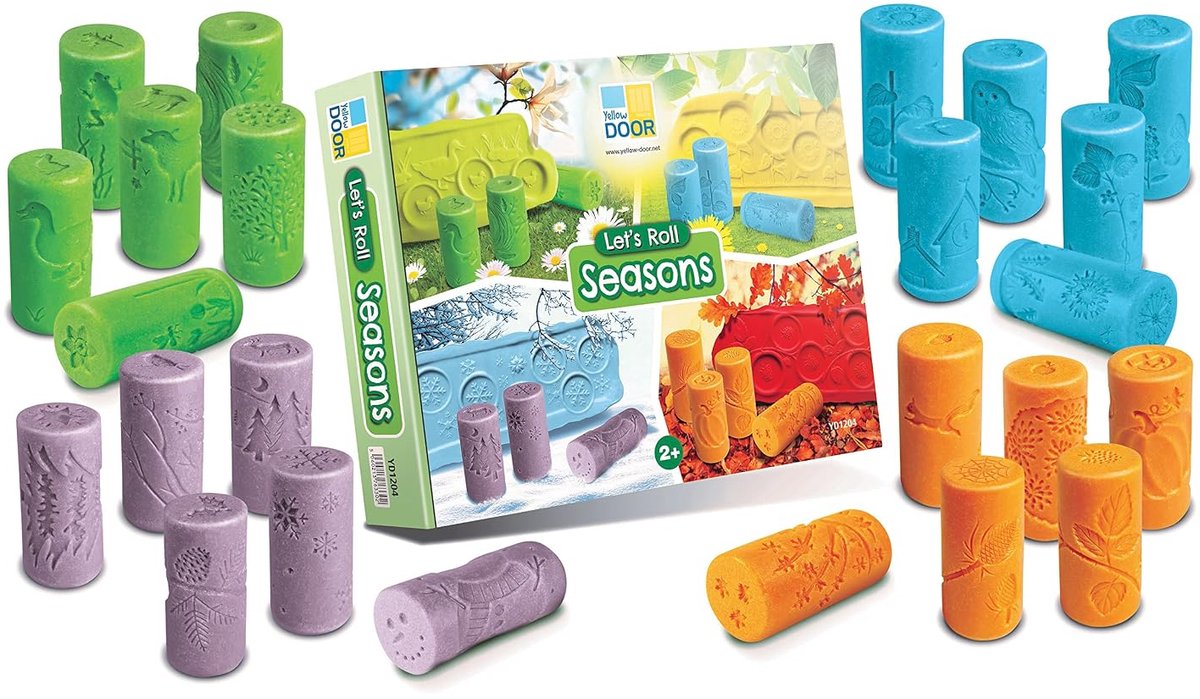 Kleirolletjes seizoenen - 72 x 34 mm - Textuurrollers - Creëer seizoensafbeeldingen - ShopVlot