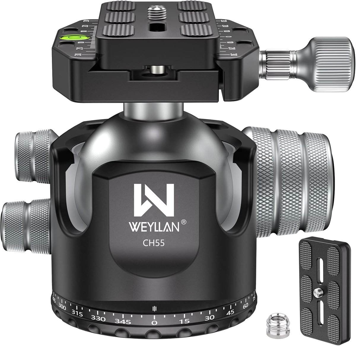 Statiefkop 55mm - Aluminium - 360 graden panoramisch - Voor stabiele foto's - ShopVlot