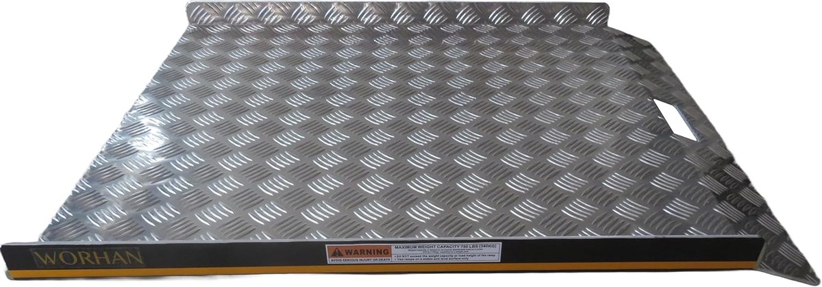 Mobiele drempelramp - verstelbare hoogte - aluminium - eenvoudig obstakels overwinnen - ShopVlot