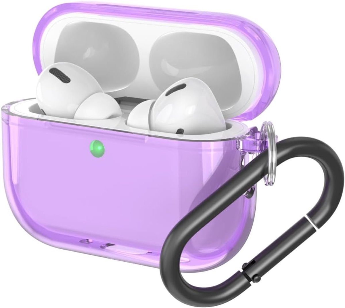 Case voor AirPods Pro 3 - TPU Schokbestendig - Transparant Paars - Perfecte Pasvorm - ShopVlot