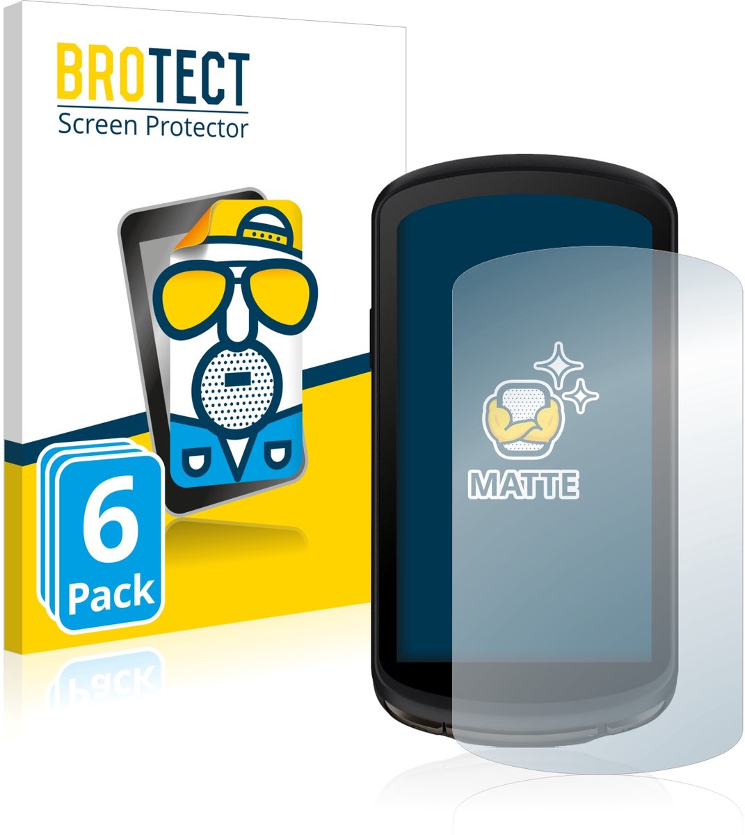 BROTECT - Screenprotector voor Garmin Edge 1040 Solar - Folie Beschermfolie matte 6 Stuks