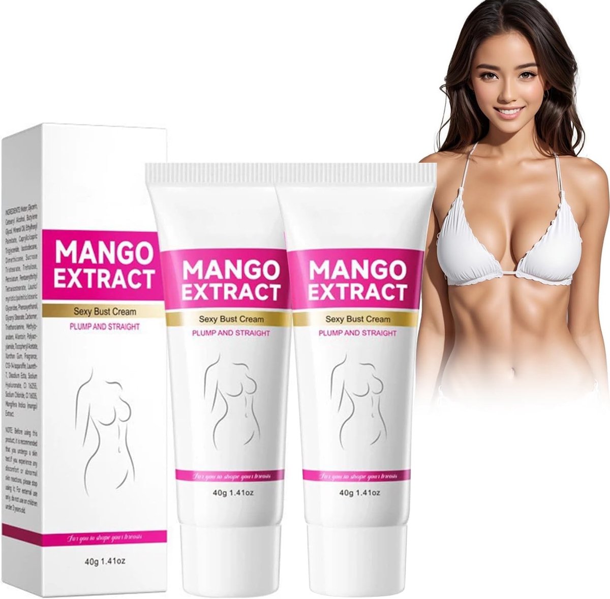 Borstvergrotingscrème - Mango geur - Versterkt en verzorgt - Voor een volle uitstraling - ShopVlot