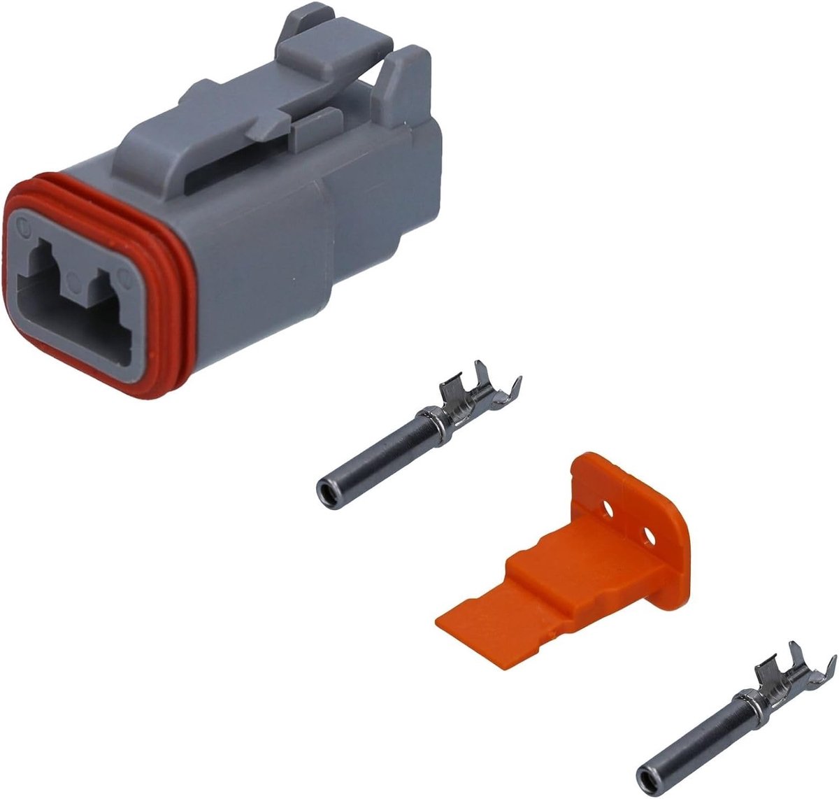 2-polige DT stekker connector set - vrouwelijke grey - waterproof IP68 - veilige verbinding voor voertuigelektronica - ShopVlot