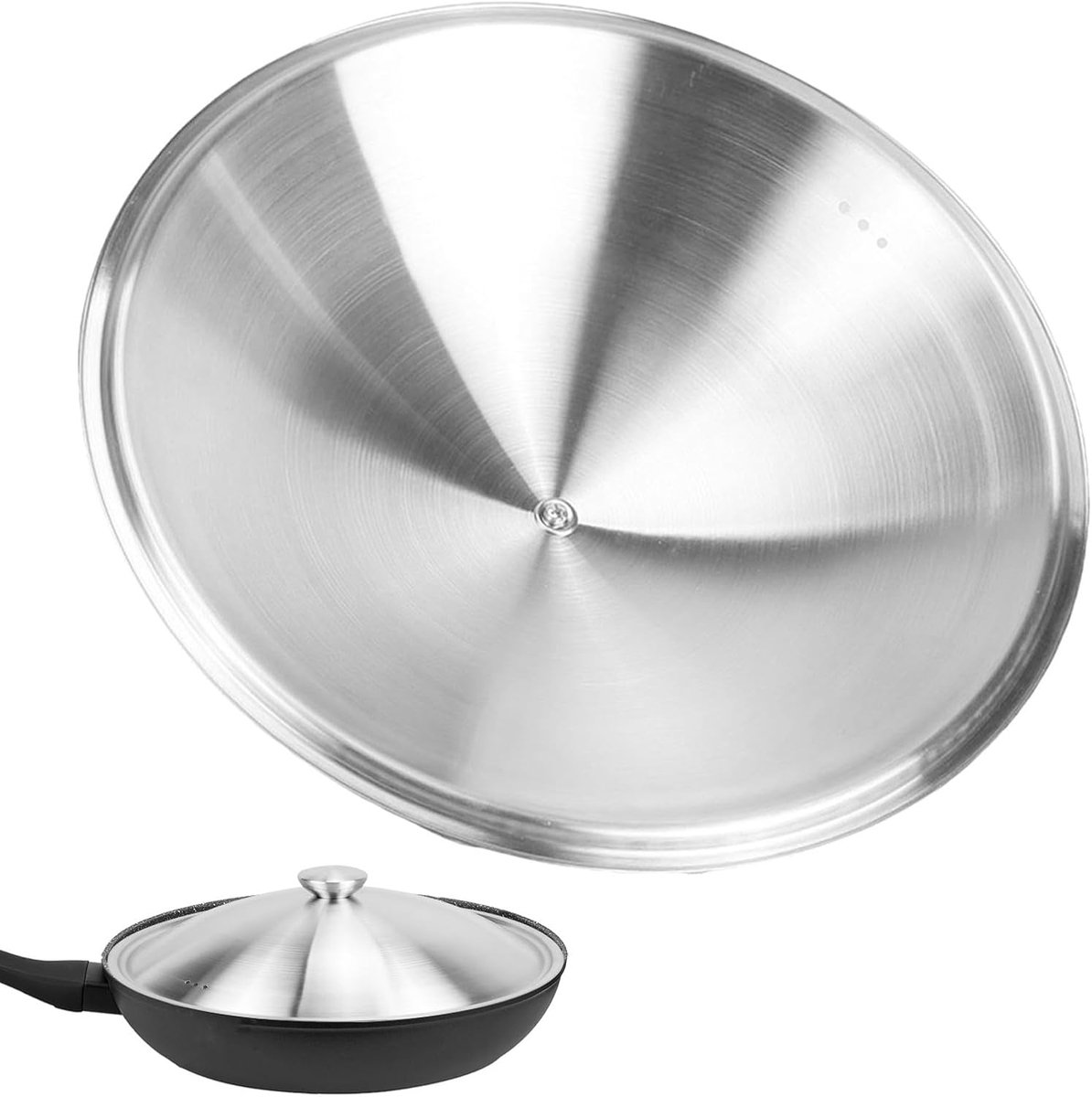 Potdeksel 34-36 cm - Roestvrij staal - Universeel deksel - Ideaal voor potten en woks - ShopVlot